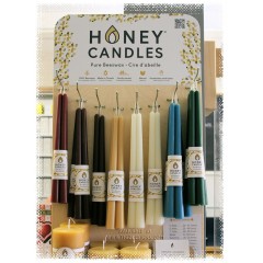 Honey Candles 12" Taper Pair Beeswax Candles - Made in BC